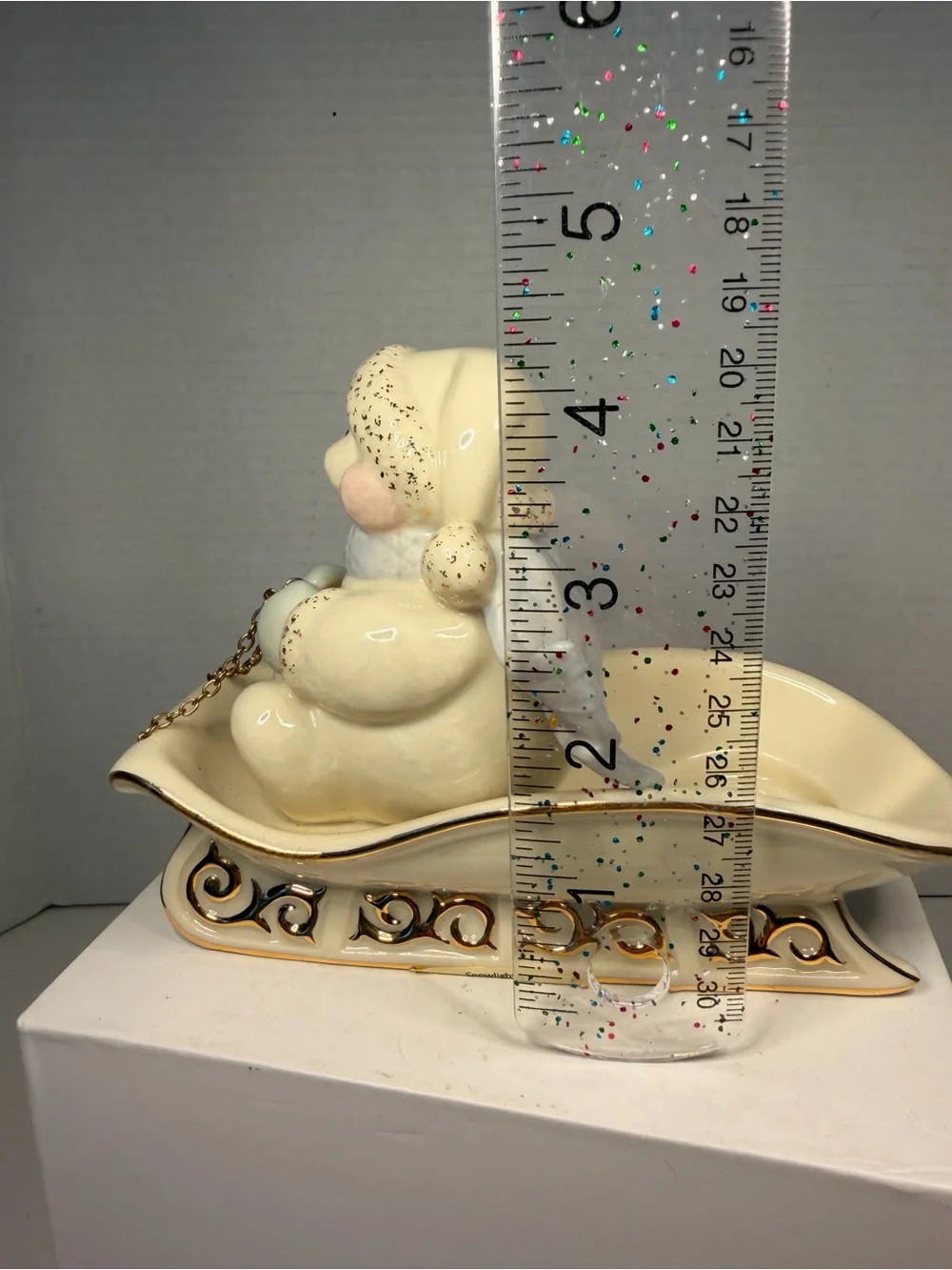 Lenox Snowlight Sleighlight Votive Snowman Sled Candle Holder